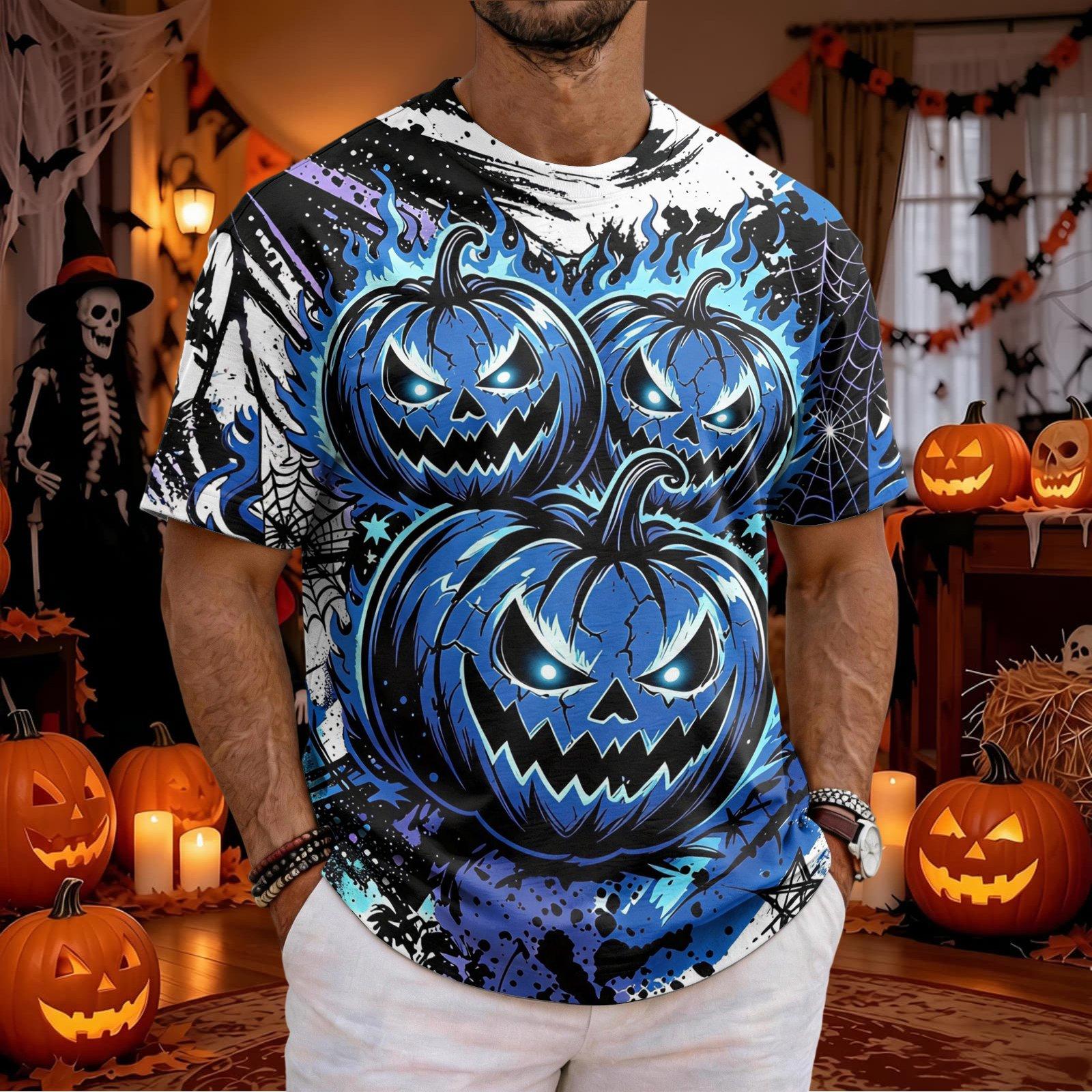 3D Printing Web - Camisetas Masculinas de Halloween com Estampa
