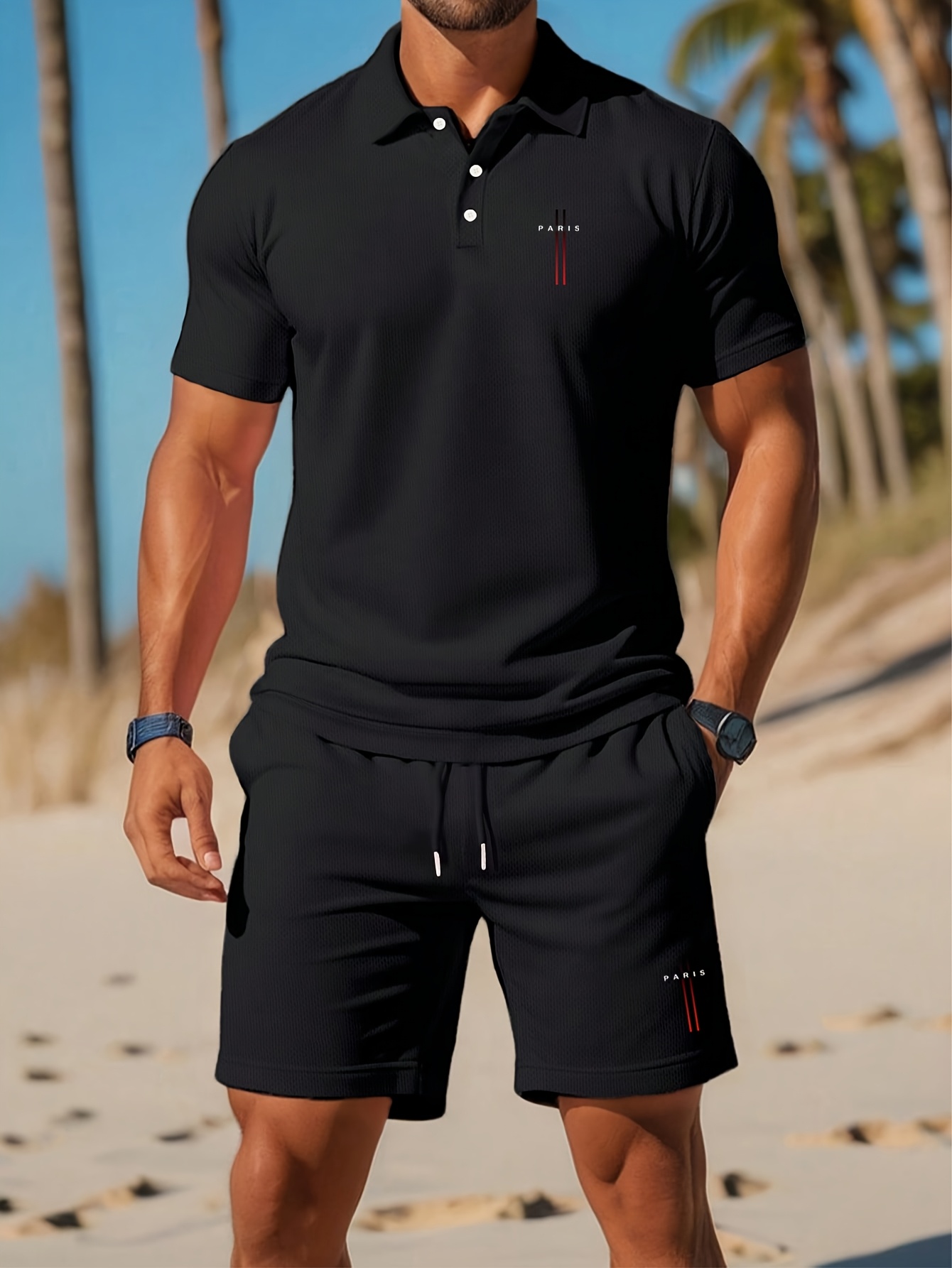3D Printing Services - Conjunto de Camisa Polo Masculina Verão