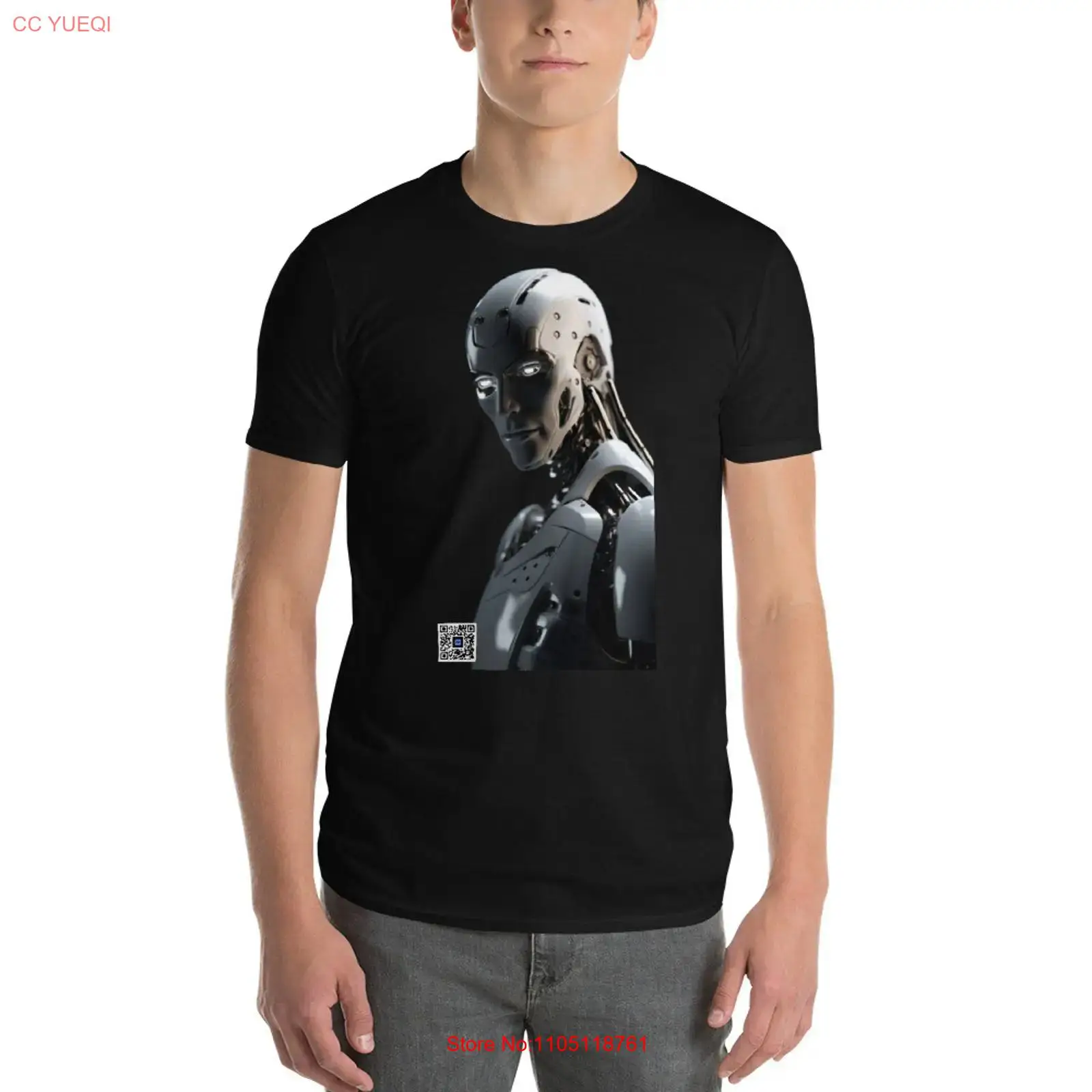3D Printing Qr Code - Robô t camisa smartphone câmera scannable