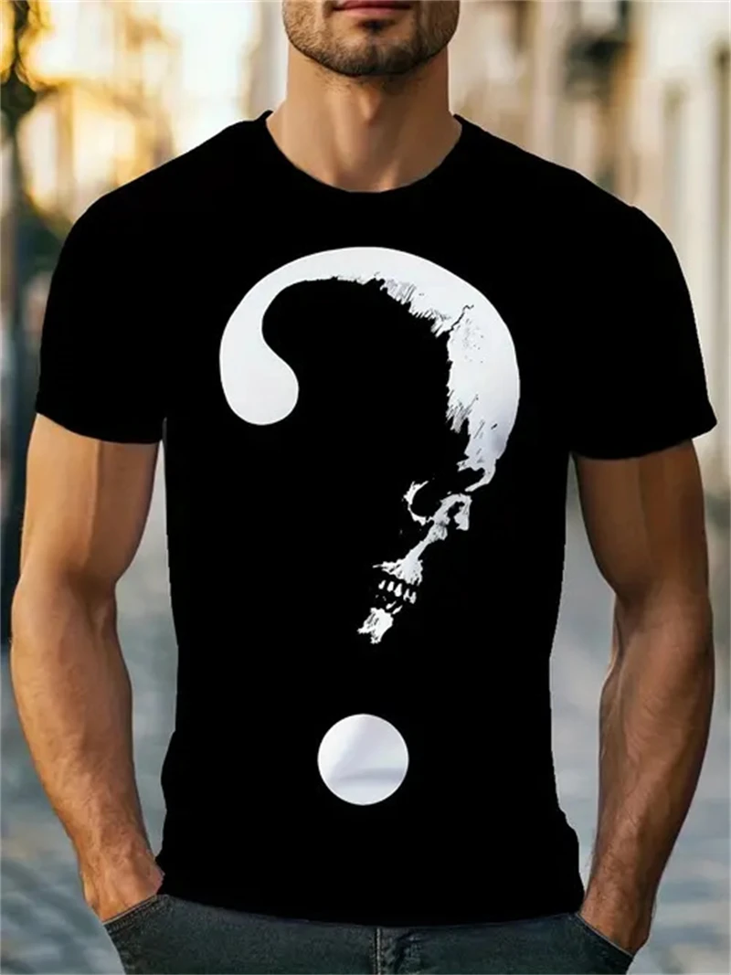 3D Printing Questions - Camiseta Masculina Preta com Estampa de