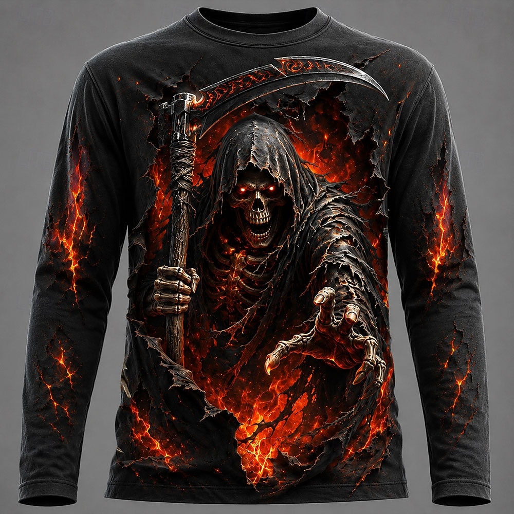 3D Printing Services - Camiseta Masculina de Manga Longa com