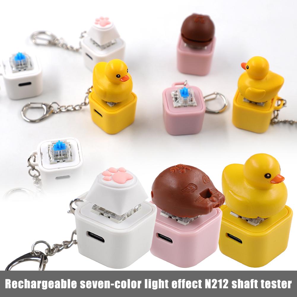 3D Printing Keyboard Keys - Keycap Estilo Pato Amarelo Fofo, Chaveiro