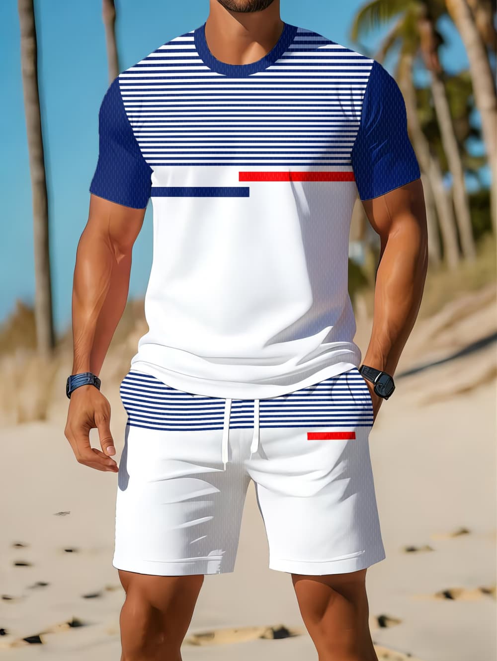 3D Printing Services - Conjunto Masculino Casual de Verão 2026: