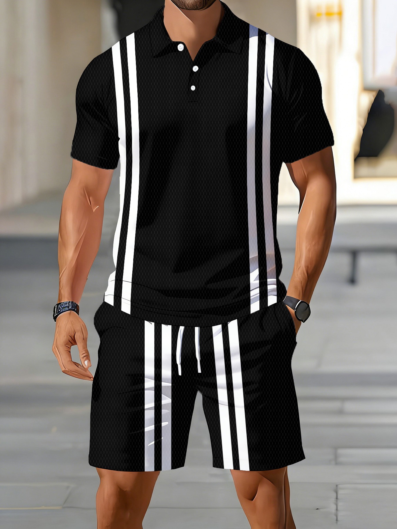 3D Printing Designing - Conjunto de Camisa Polo Masculina Americana