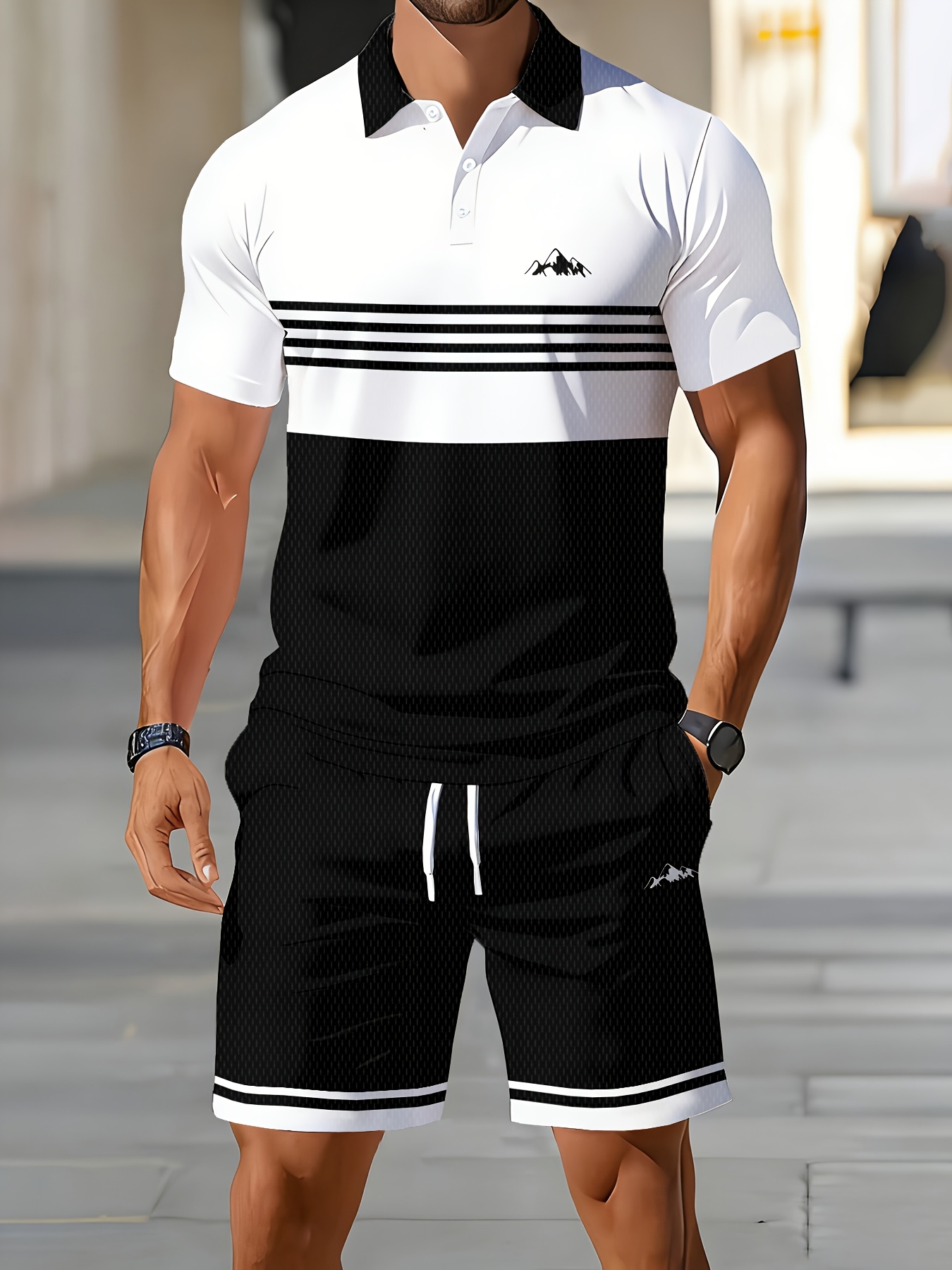 3D Printing Designing - Conjunto de Camisa Polo Masculina Verão