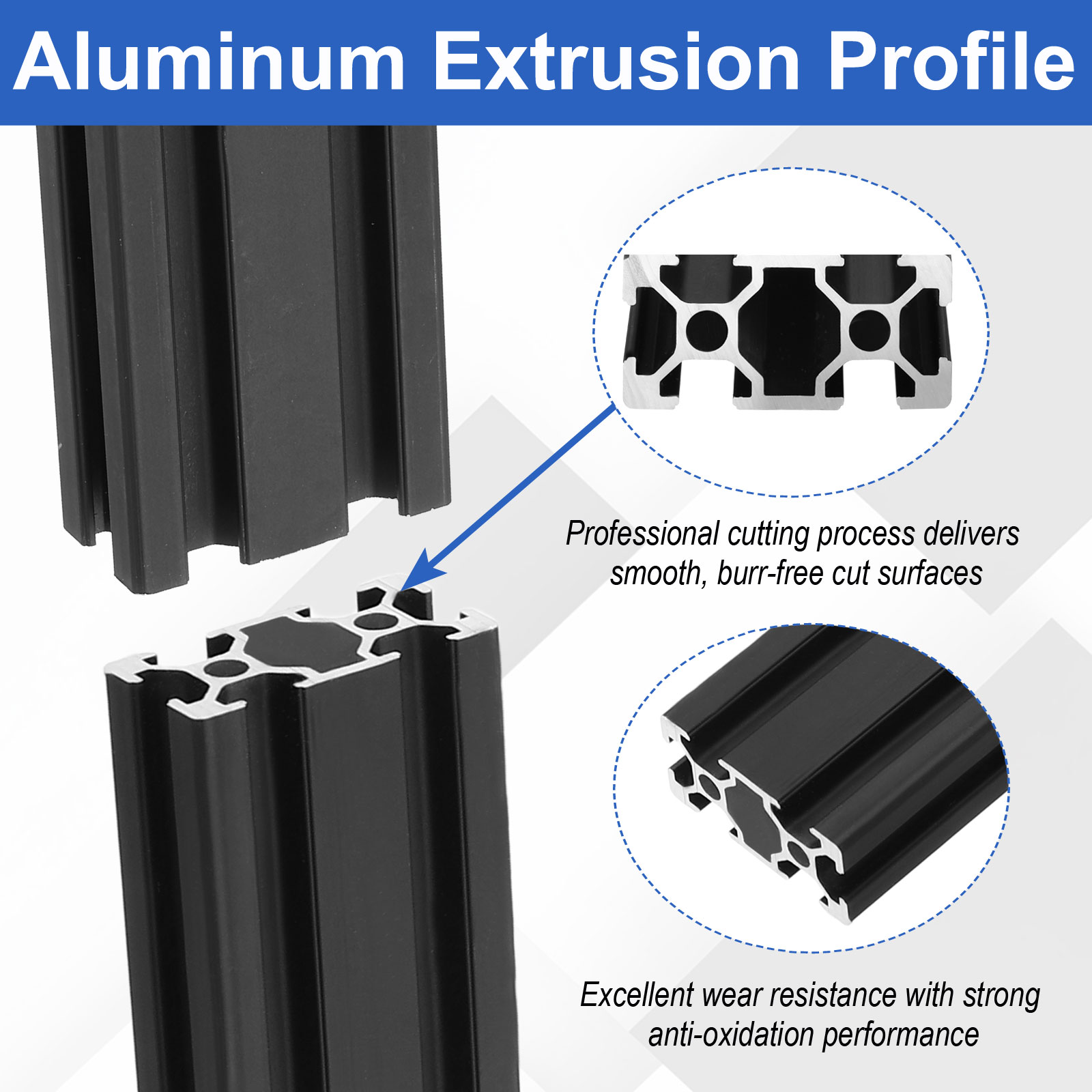 2 Peças 150-1220mm 2040 Perfil - V Slot Aluminum Extrusion avaliação e preço