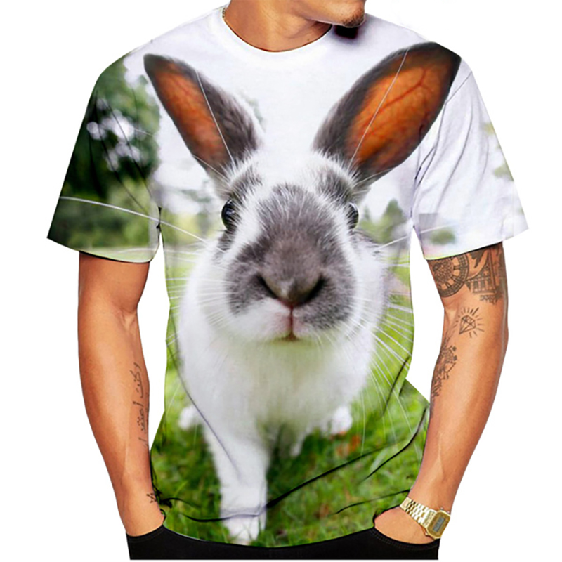Camisetas de coelho bonito com - 3D Printing Rabbit avaliação e preço