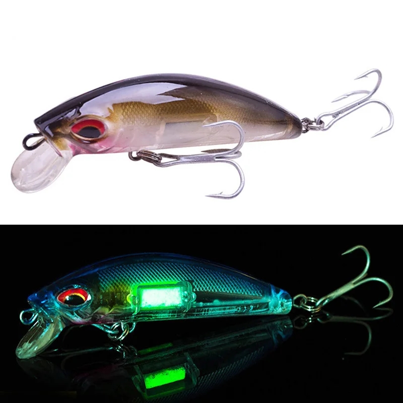 3d olhos luminosos minnow isca - 3D Printing Lure avaliação e preço