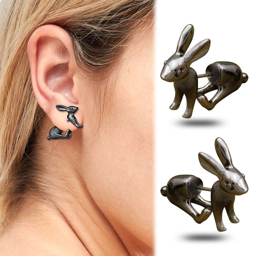 Moda 3d coelho brincos para mu - 3D Printing Rabbit avaliação e preço