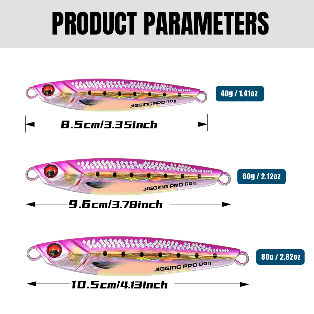 Isca de Jigging PRO 40g 60g 80 - 3D Printing Lure avaliação e preço